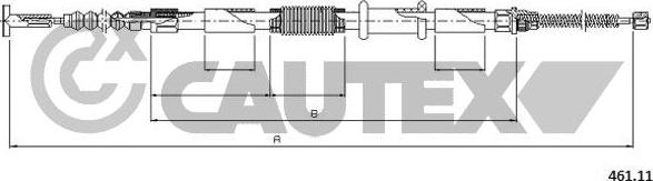 Cautex 019042 - Тросик, cтояночный тормоз autosila-amz.com