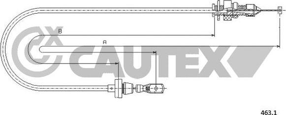 Cautex 019002 - Тросик газа autosila-amz.com