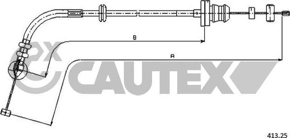 Cautex 015858 - Тросик газа autosila-amz.com