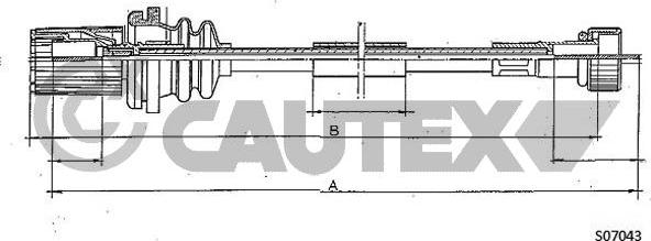 Cautex 018501 - Тросик спидометра autosila-amz.com