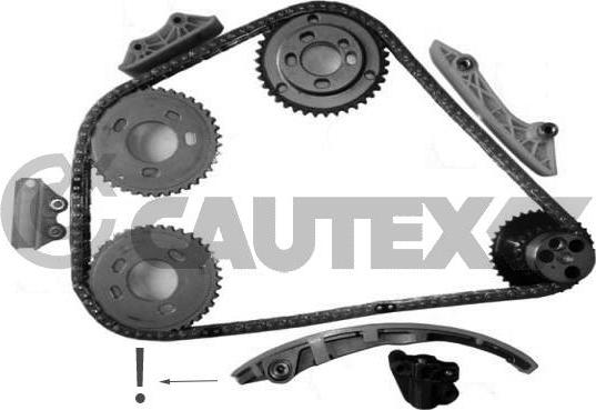 Cautex 752074 - Комплект цепи привода распредвала autosila-amz.com