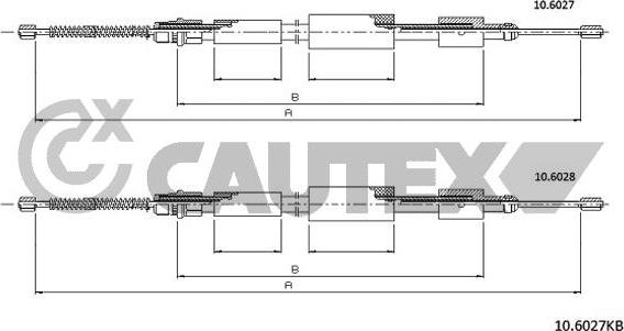 Cautex 765726 - Тросик, cтояночный тормоз autosila-amz.com