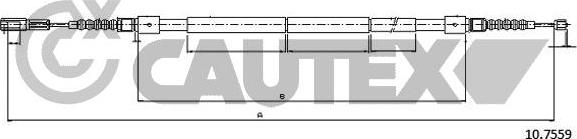 Cautex 766010 - Тросик, cтояночный тормоз autosila-amz.com
