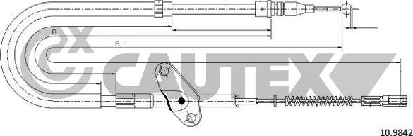 Cautex 766291 - Тросик, cтояночный тормоз autosila-amz.com