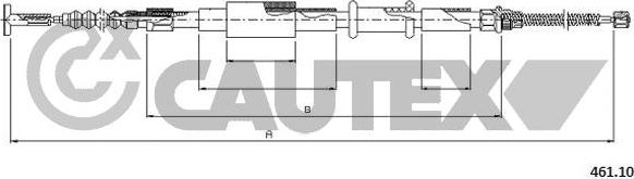 Cautex 760993 - Тросик, cтояночный тормоз autosila-amz.com