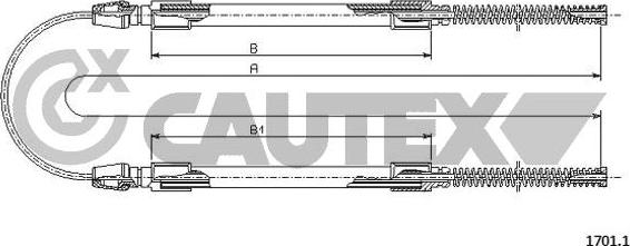 Cautex 760965 - Тросик, cтояночный тормоз autosila-amz.com