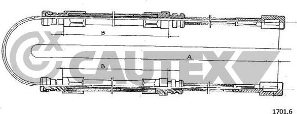 Cautex 760977 - Тросик, cтояночный тормоз autosila-amz.com