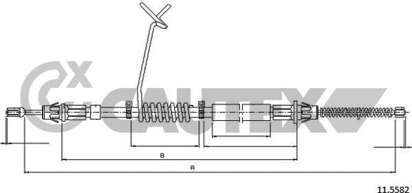 Cautex 761446 - Тросик, cтояночный тормоз autosila-amz.com