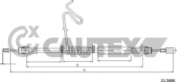 Cautex 761450 - Тросик, cтояночный тормоз autosila-amz.com