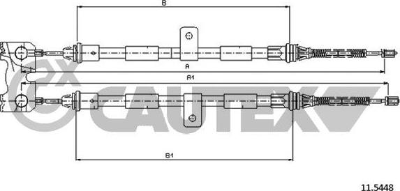 Cautex 761411 - Тросик, cтояночный тормоз autosila-amz.com