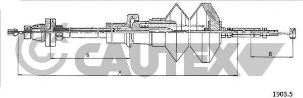Cautex 761083 - Тросик газа autosila-amz.com