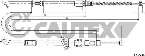 Cautex 761801 - Тросик, cтояночный тормоз autosila-amz.com