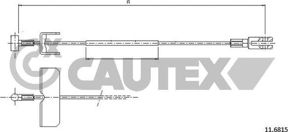 Cautex 761880 - Тросик, cтояночный тормоз autosila-amz.com