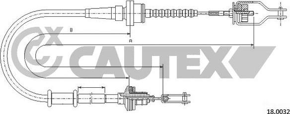 Cautex 761825 - Трос, управление сцеплением autosila-amz.com