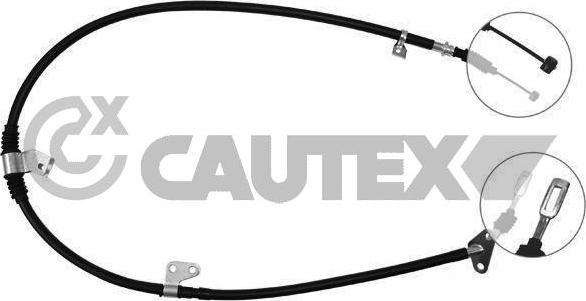 Cautex 761737 - Тросик, cтояночный тормоз autosila-amz.com