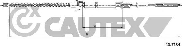 Cautex 763024 - Тросик, cтояночный тормоз autosila-amz.com
