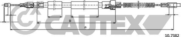 Cautex 763022 - Тросик, cтояночный тормоз autosila-amz.com