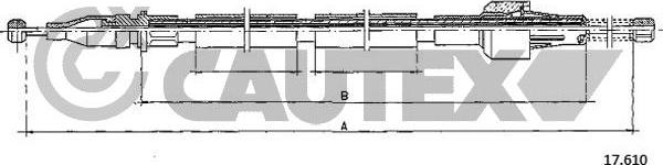 Cautex 763192 - Тросик, cтояночный тормоз autosila-amz.com