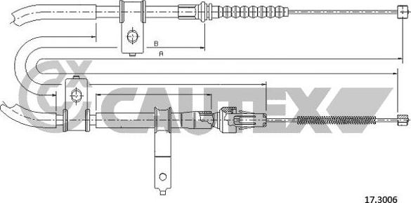 Cautex 763142 - Тросик, cтояночный тормоз autosila-amz.com