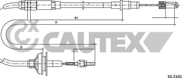 Cautex 762935 - Трос, управление сцеплением autosila-amz.com