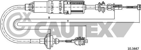 Cautex 762564 - Трос, управление сцеплением autosila-amz.com