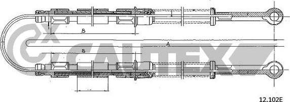 Cautex 762575 - Тросик, cтояночный тормоз autosila-amz.com