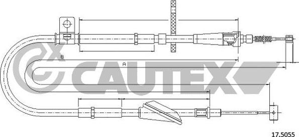 Cautex 762668 - Тросик, cтояночный тормоз autosila-amz.com