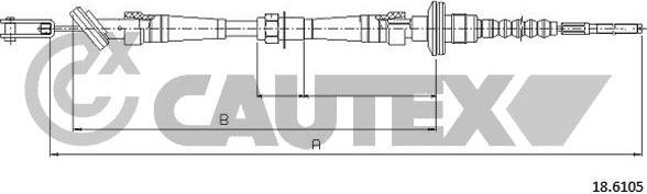 Cautex 762637 - Трос, управление сцеплением autosila-amz.com