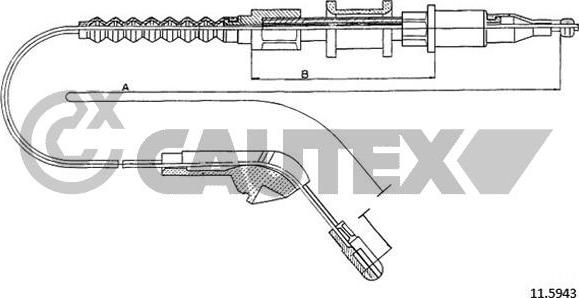 Cautex 762004 - Тросик, cтояночный тормоз autosila-amz.com