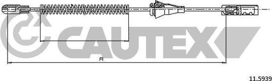 Cautex 762025 - Тросик, cтояночный тормоз autosila-amz.com