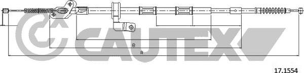Cautex 708112 - Тросик, cтояночный тормоз autosila-amz.com