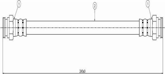 CAVO C900 235A - Тормозной шланг autosila-amz.com