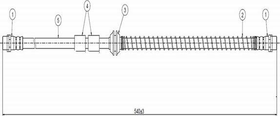 CAVO C900 222A - Тормозной шланг autosila-amz.com