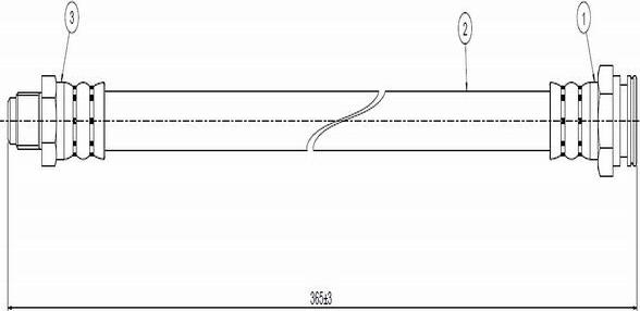 CAVO C800 468A - Тормозной шланг autosila-amz.com