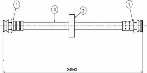 CAVO C800 591A - Тормозной шланг autosila-amz.com