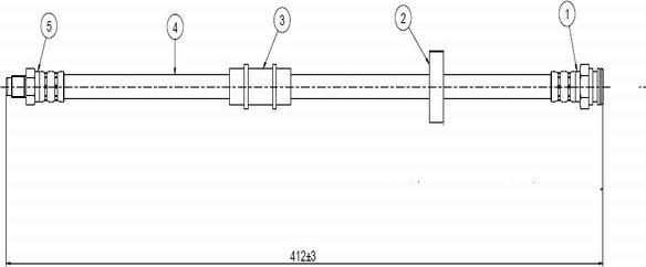 CAVO C800 593A - Тормозной шланг autosila-amz.com