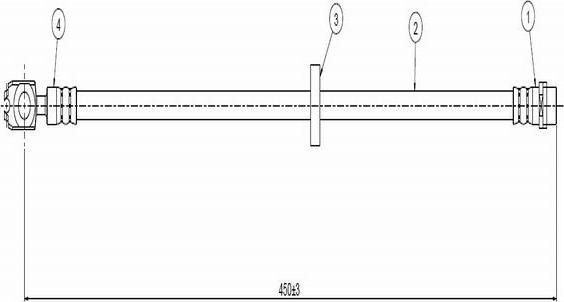 CAVO C800 543B - Тормозной шланг autosila-amz.com