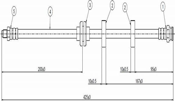 CAVO C800 556A - Тормозной шланг autosila-amz.com