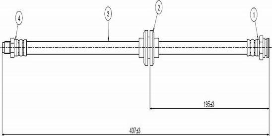 CAVO C800 557A - Тормозной шланг autosila-amz.com