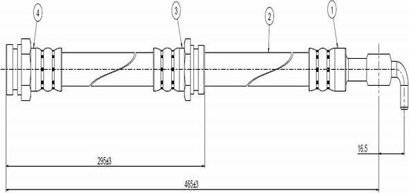 CAVO C800 505A - Тормозной шланг autosila-amz.com