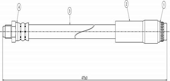 CAVO C800 506A - Тормозной шланг autosila-amz.com