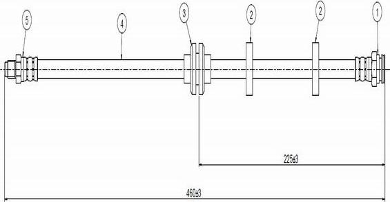 CAVO C800 531B - Тормозной шланг autosila-amz.com