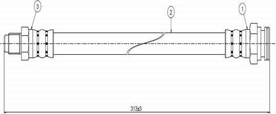 CAVO C800 616A - Тормозной шланг autosila-amz.com