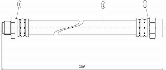 CAVO C800 098A - Тормозной шланг autosila-amz.com