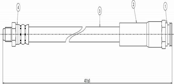 CAVO C800 068A - Тормозной шланг autosila-amz.com