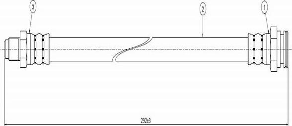 CAVO C800 082A - Тормозной шланг autosila-amz.com