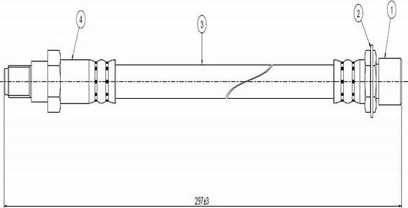 CAVO C800 161A - Тормозной шланг autosila-amz.com