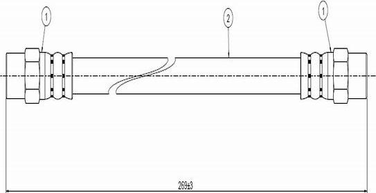 CAVO C800 250A - Тормозной шланг autosila-amz.com