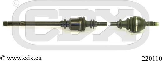 CDX 220110 - Приводной вал autosila-amz.com