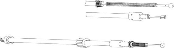 CEF CT02143 - Тросик, cтояночный тормоз autosila-amz.com